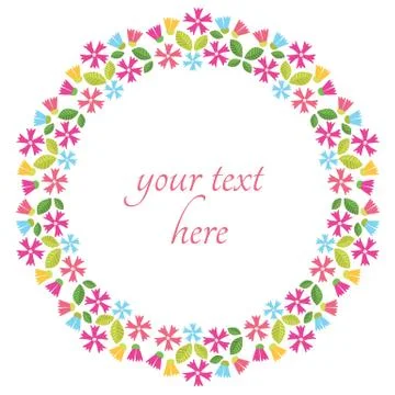 Floral design in circle Stock-Illustration