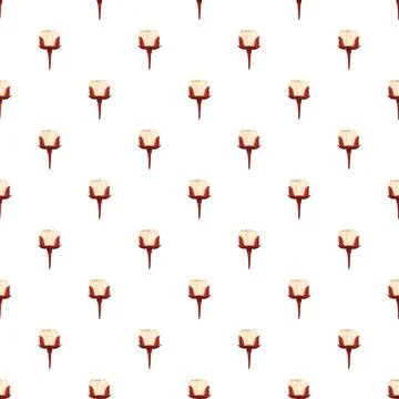 Floral design creating seamless pattern on white background Stock Illustration