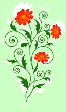 Floral design element Stock Illustration