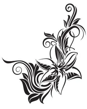 Floral design element Stock Illustration