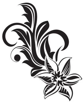 Floral design element Stock Illustration