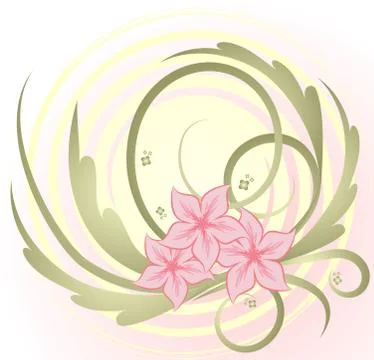 Floral design element. Stock Illustration