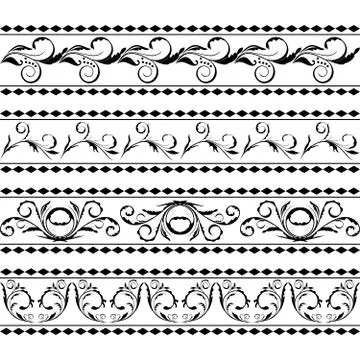 Floral design elements Stock Illustration