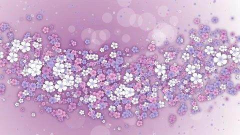 Floral design. Floating colored spring flowers on pink background. Stock Footage 236246288