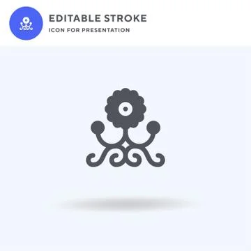 Floral Design icon vector, filled flat sign, solid pictogram isolated on white Stock Illustration