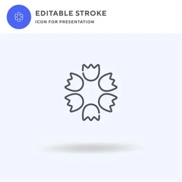 Floral Design icon vector, filled flat sign, solid pictogram isolated on white Stock Illustration