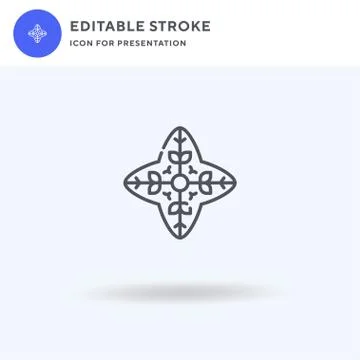 Floral Design icon vector, filled flat sign, solid pictogram isolated on white 스톡 일러스트