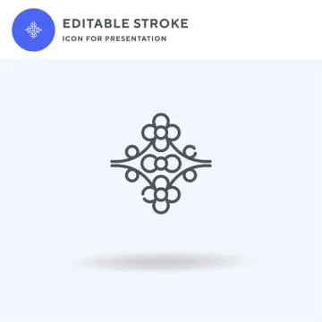 Floral Design icon vector, filled flat sign, solid pictogram isolated on white Stock Illustration