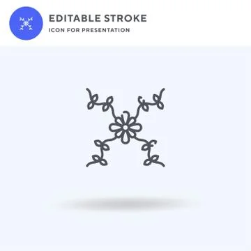 Floral Design icon vector, filled flat sign, solid pictogram isolated on white 스톡 일러스트