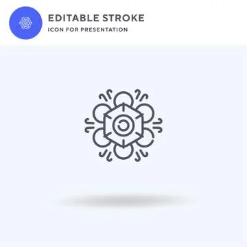 Floral Design icon vector, filled flat sign, solid pictogram isolated on white Illustrazione stock