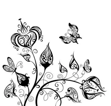 Floral design. Stock Illustration