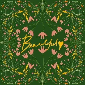 Floral design Illustrazione stock