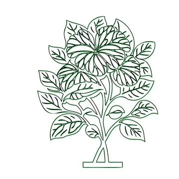 Floral design for laser cutting Stock Illustration