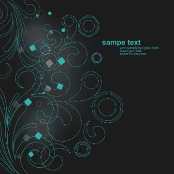 Floral design lines Stock Illustration