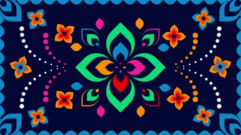 Floral design in neon colors with loopable elements in 4k video. 库存影片 156740412