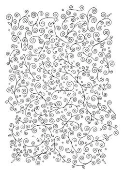 Floral Doodle Background Stock Illustration