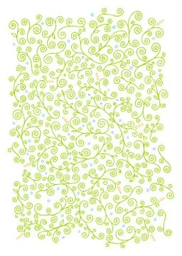 Floral Doodle Background Stock Illustration