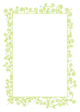 Floral Doodle Frame Stock-Illustration