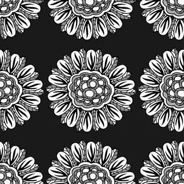 Floral doodle vector illustration Stockillustratie