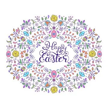 Floral easter card Stock Illustration