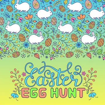 Floral easter card Stock Illustration