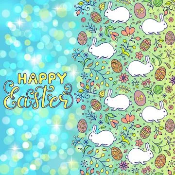 Floral easter card Stock Illustration