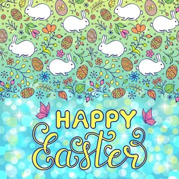 Floral easter card Stock-Illustration