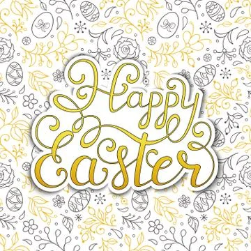 Floral easter card Stock Illustration
