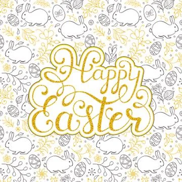 Floral easter card Stock Illustration