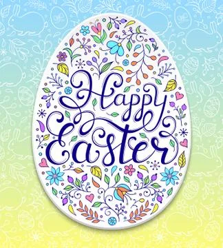 Floral easter card Stock Illustration