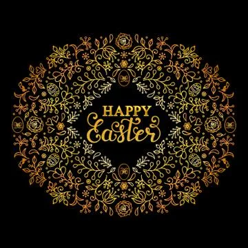 Floral easter card Stock Illustration