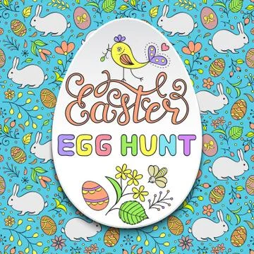 Floral easter card Stock Illustration