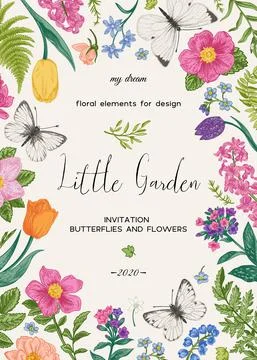 Floral Easter card. Illustrazione stock