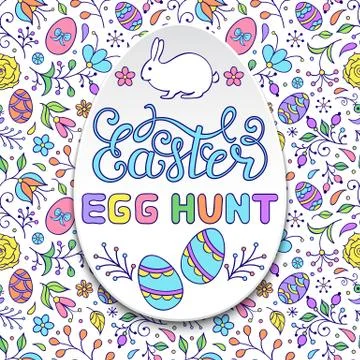 Floral easter egg Stock Illustration