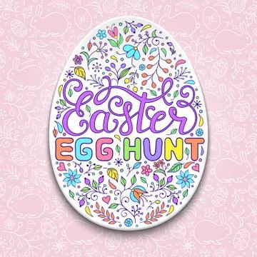 Floral easter egg Stock Illustration