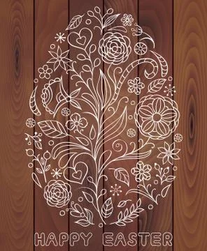 Floral easter egg Stock Illustration