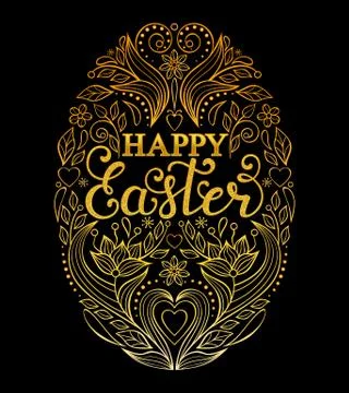 Floral easter egg Stock Illustration