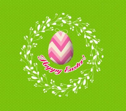Floral easter egg Stock Illustration
