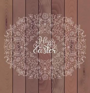 Floral easter frame Stock Illustration