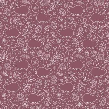 Floral easter pattern Stock Illustration
