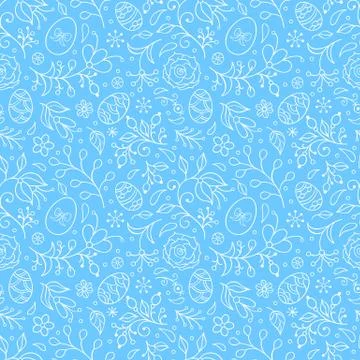 Floral easter pattern 库存插图