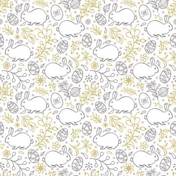 Floral easter pattern Stock Illustration