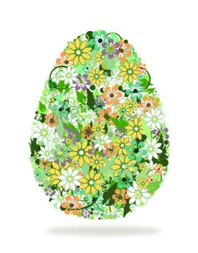 Floral egg Stock Illustration