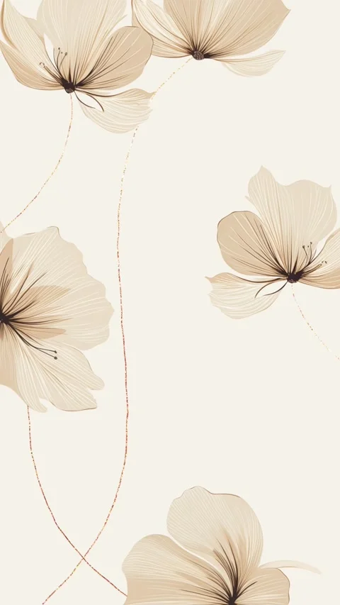 Floral Elegance - Delicate Flowers in Soft Light. Stock Footage 320442563