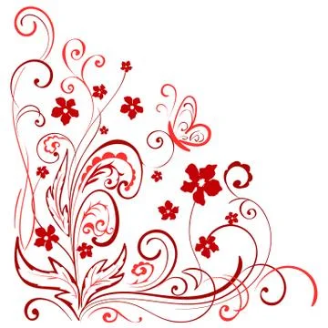 Floral element for design Stock Illustration