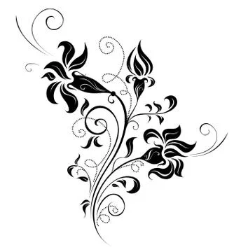 Floral element Stock Illustration