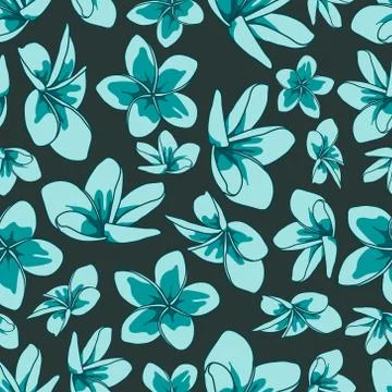 Floral element seamless background. Illustrazione stock