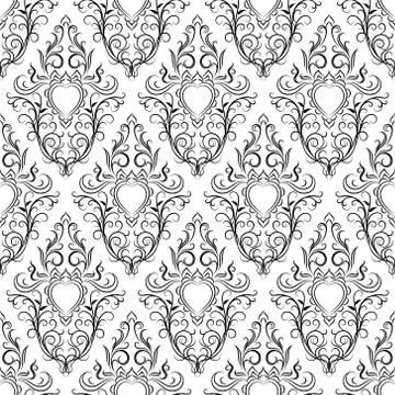 Floral element with seamless background. Stock Illustration