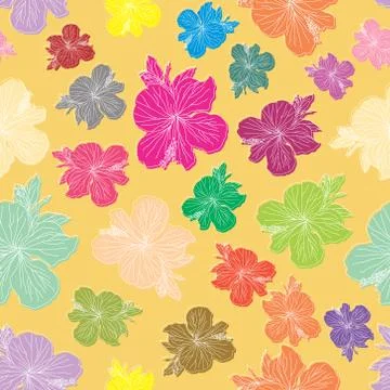 Floral element seamless background. Stock Illustration