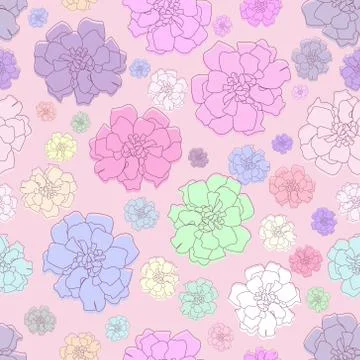 Floral element seamless background. Stock Illustration